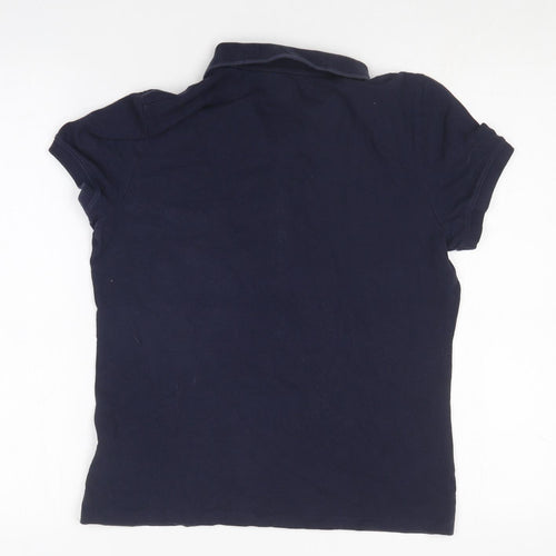 Aero Postale Boys Blue  Cotton Basic Polo Size L Collared