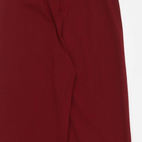 NaaNaa Womens Red  Polyester Trousers  Size 10 L30 in Regular
