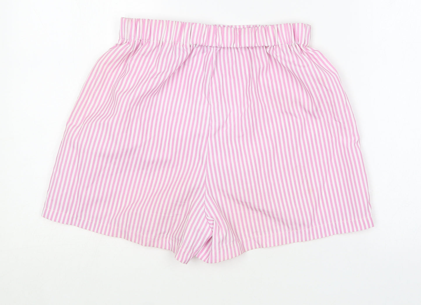 SheIn Womens Pink Striped Polyester Cargo Shorts Size S L15 in Regular