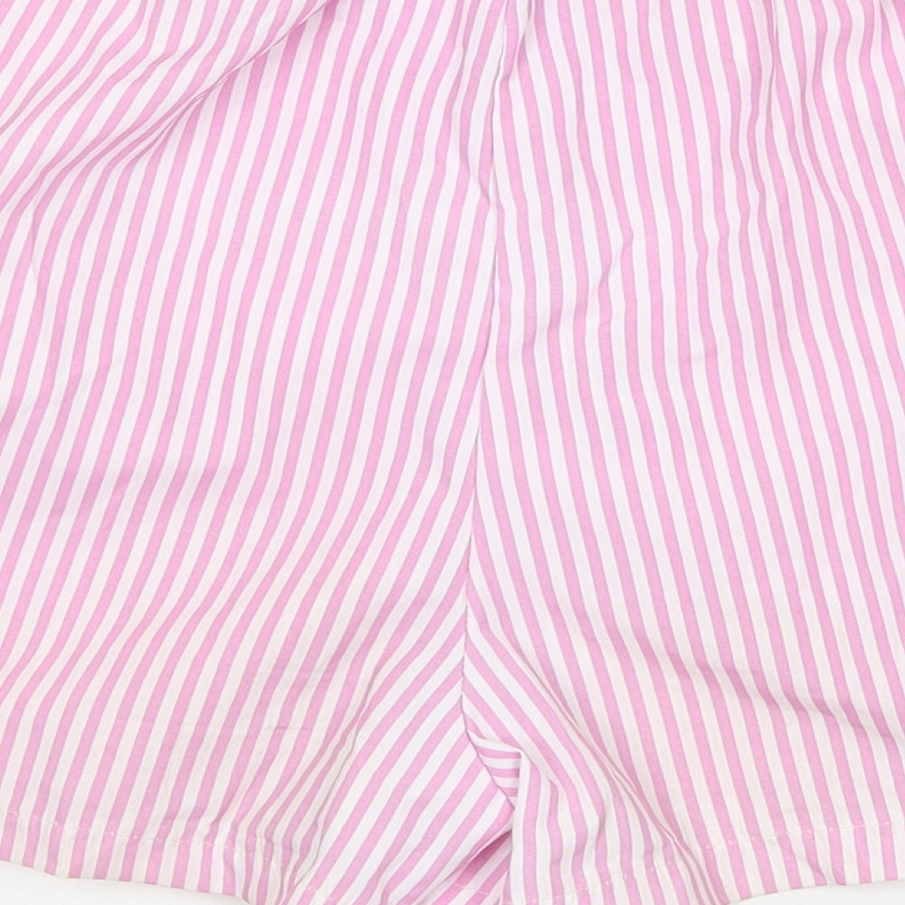 SheIn Womens Pink Striped Polyester Cargo Shorts Size S L15 in Regular