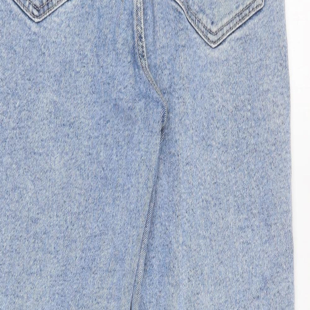 Stradivarius Womens Blue  Cotton Mom Jeans Size 10 L26 in Slim