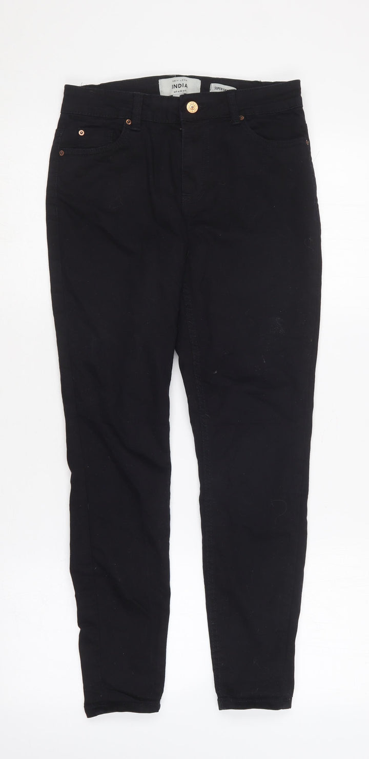 New Look Womens Blue Cotton Skinny Jeans Size 8 L26 in Regular