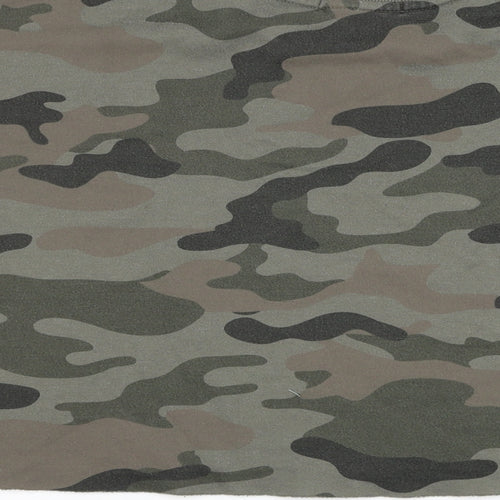 Primark Womens Green Camouflage Polyester Pullover Sweatshirt Size 12  Pullover - Cropped