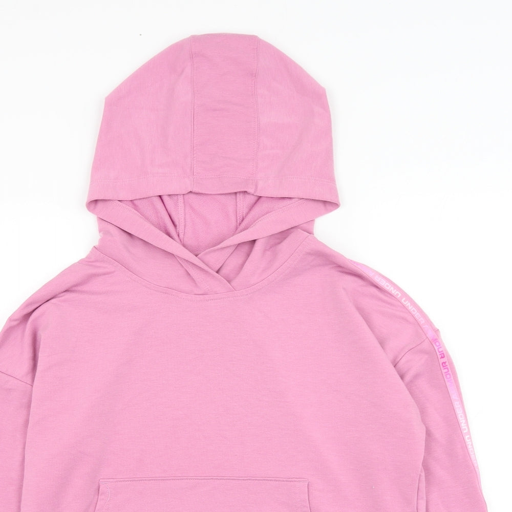 Under armour Womens Pink  Polyester Pullover Hoodie Size S  Pullover
