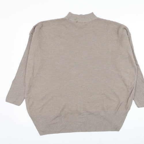 Primark Womens Brown Round Neck  Cotton Pullover Jumper Size 12