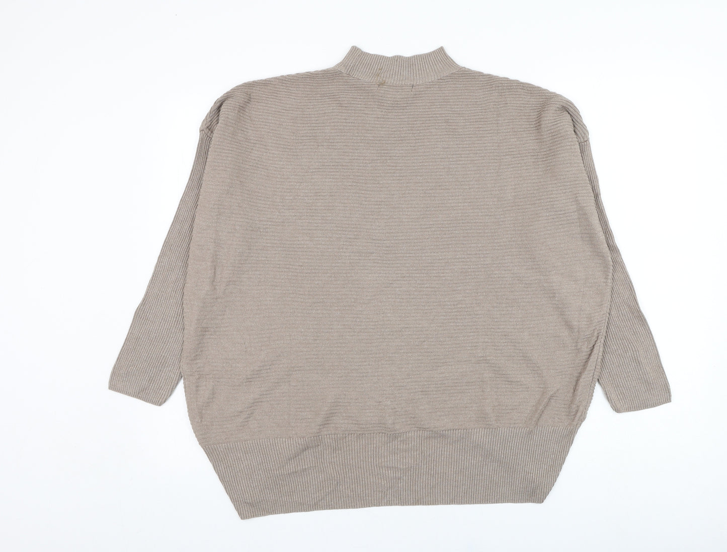 Primark Womens Brown Round Neck  Cotton Pullover Jumper Size 12