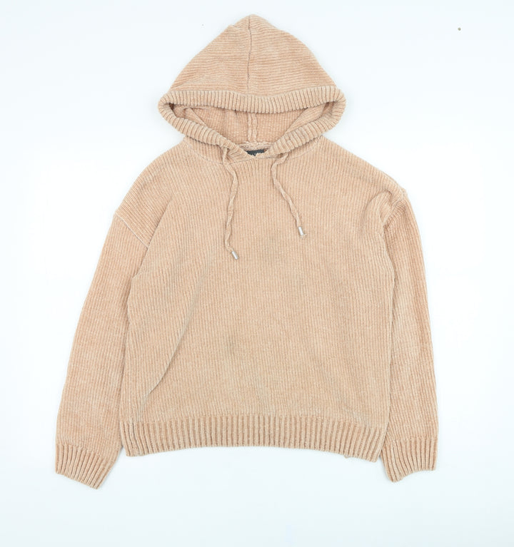 Primark Womens Orange  Polyester Pullover Hoodie Size 6  Pullover