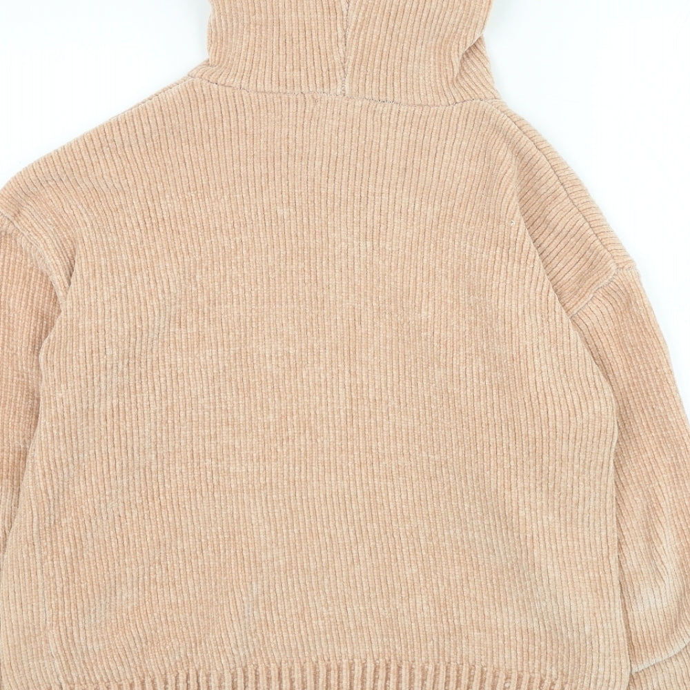 Primark Womens Orange  Polyester Pullover Hoodie Size 6  Pullover