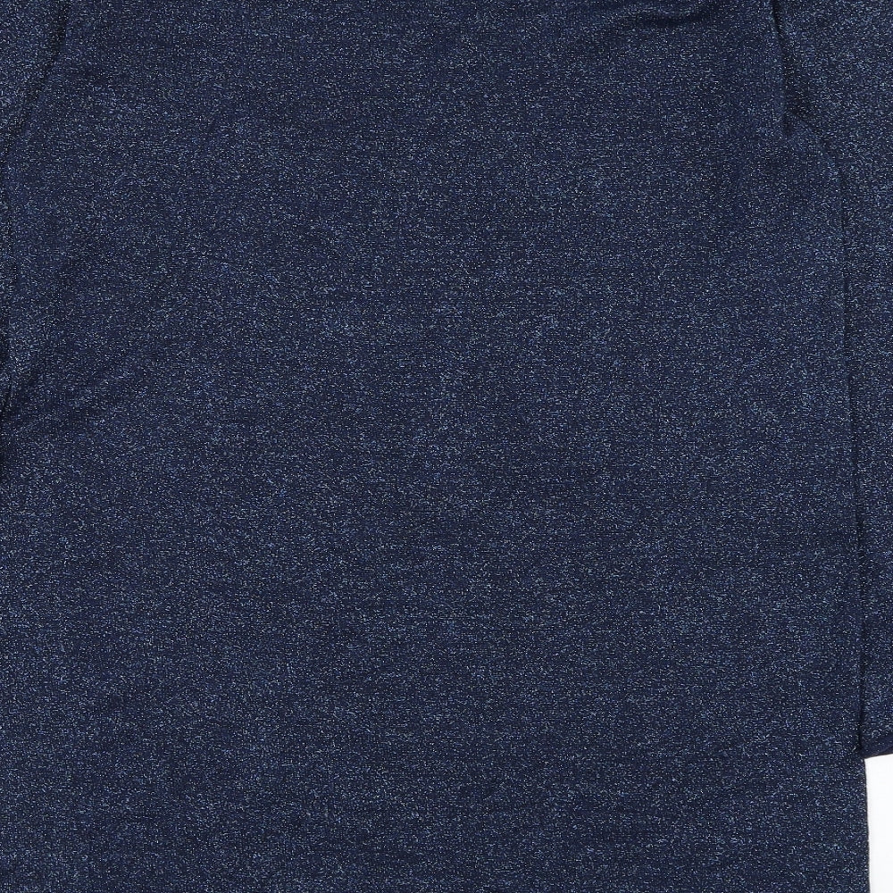Brave Soul Womens Blue Round Neck  Viscose Pullover Jumper Size L