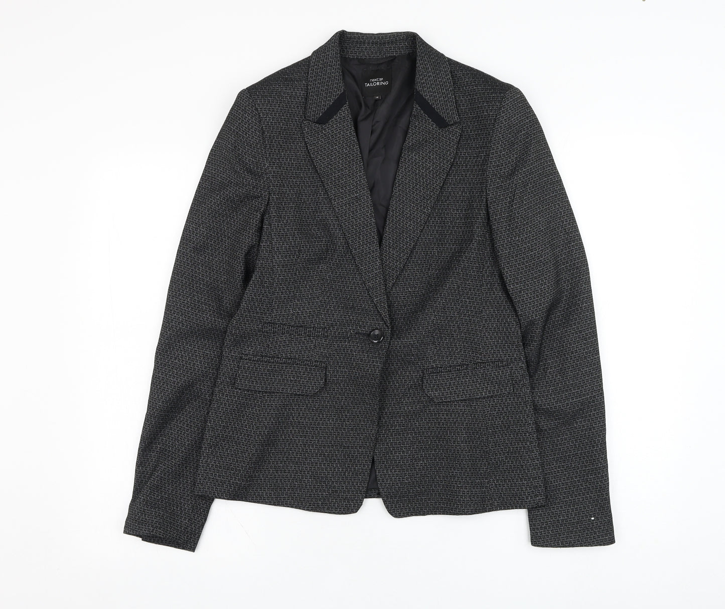 NEXT Womens Black   Jacket Blazer Size 10  Button