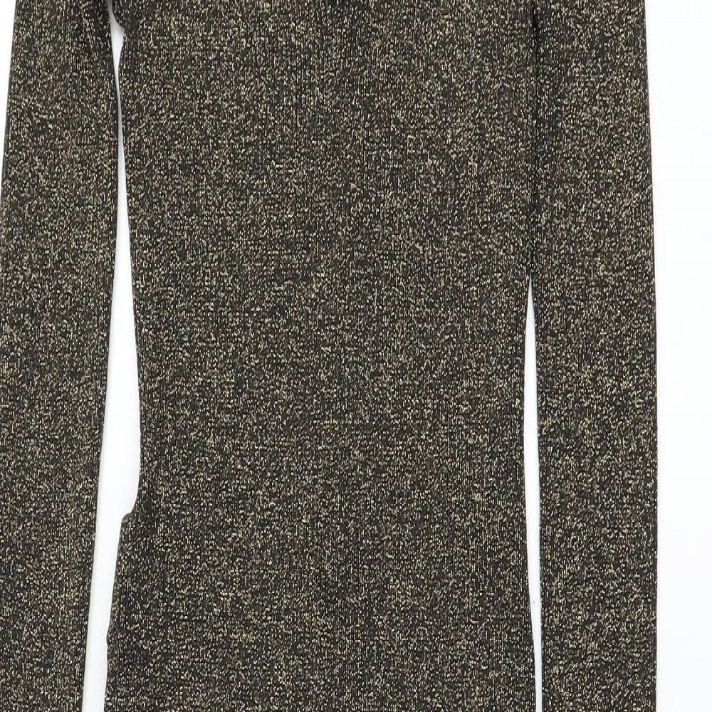 River Island Womens Black  Viscose Pencil Dress  Size 10  V-Neck Pullover