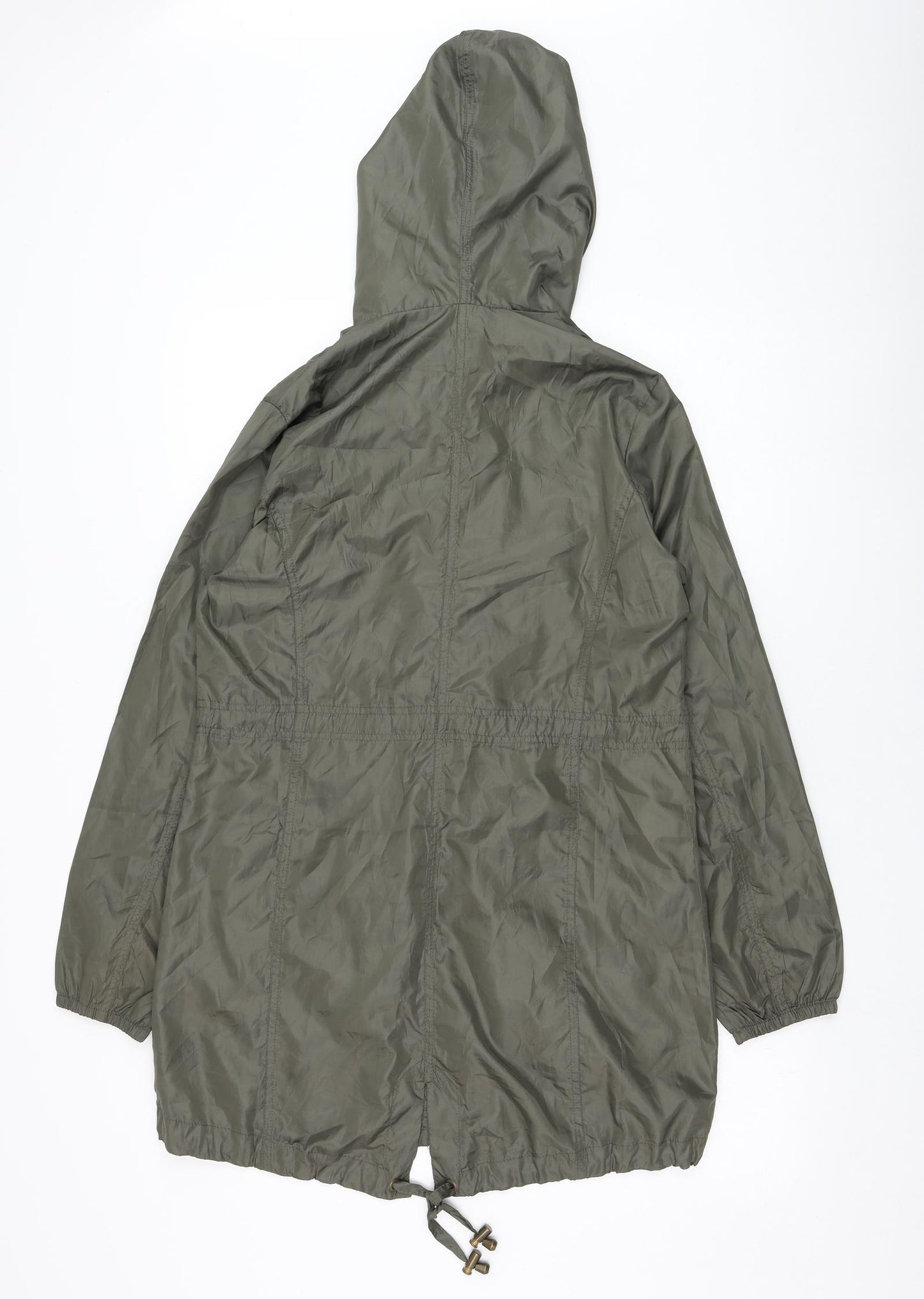 New Look Womens Green   Rain Coat Coat Size 10  Zip