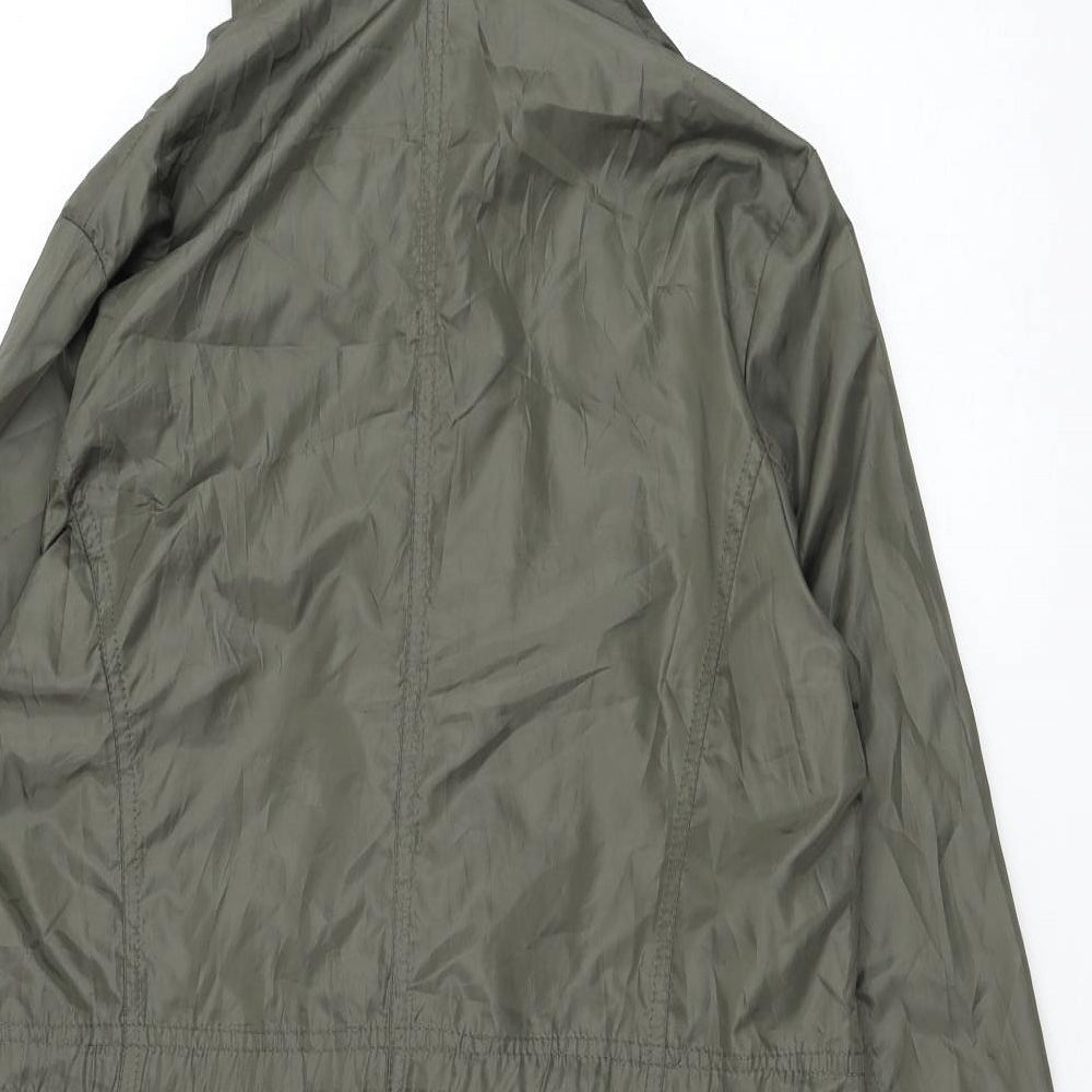 New Look Womens Green   Rain Coat Coat Size 10  Zip