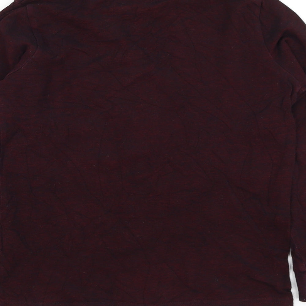 NEXT Boys Red  Cotton Basic T-Shirt Size 8 Years Round Neck Pullover