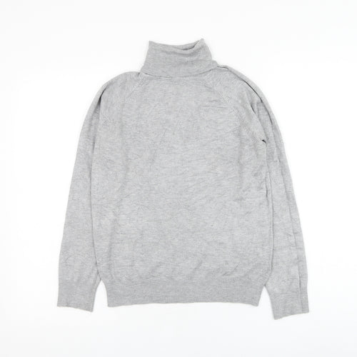 George Womens Grey Roll Neck  Viscose Pullover Jumper Size 10