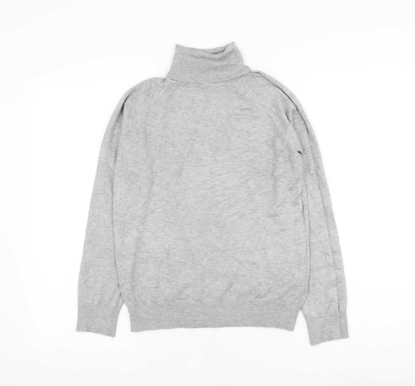 George Womens Grey Roll Neck  Viscose Pullover Jumper Size 10