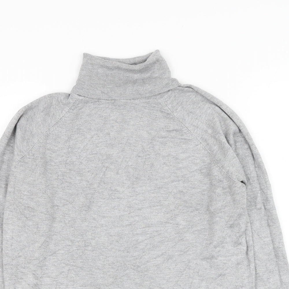 George Womens Grey Roll Neck  Viscose Pullover Jumper Size 10
