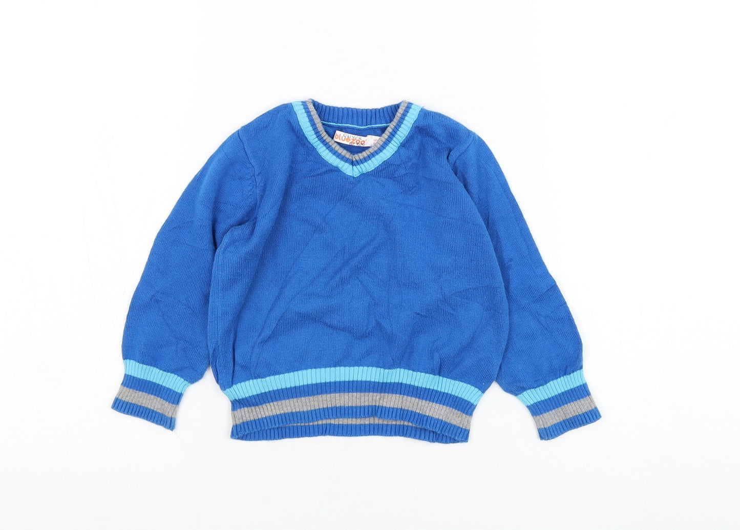 Debenhams Boys Blue  Cotton Pullover Jumper Size 12-18 Months  Pullover
