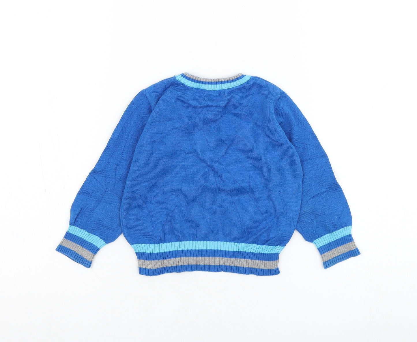 Debenhams Boys Blue  Cotton Pullover Jumper Size 12-18 Months  Pullover