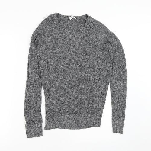 Gap Womens Grey V-Neck  Cotton Pullover Jumper Size XS