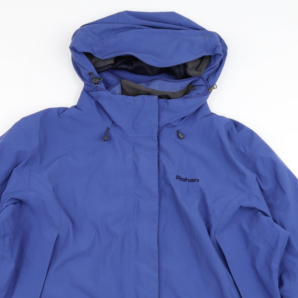 Rohan Womens Blue   Rain Coat Coat Size L  Zip