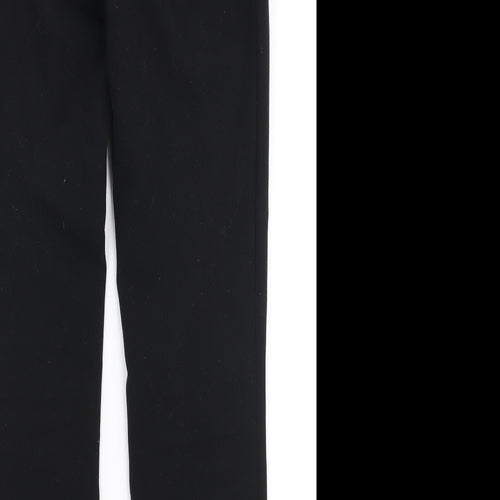 H&M Womens Black  Polyester Trousers  Size 8 L29 in Slim Zip