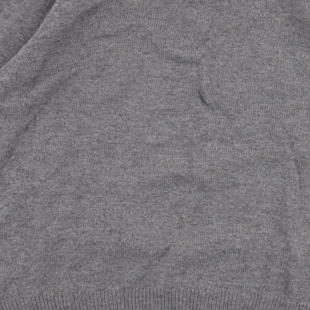 Marks and Spencer Mens Grey Round Neck  Wool Pullover Jumper Size M