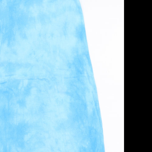 For Women Womens Blue Tie Dye Polyester A-Line  Size 10  Round Neck Pullover