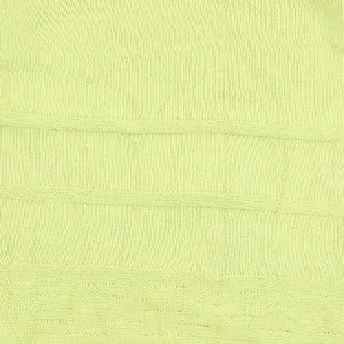 Oui Womens Yellow Round Neck  100% Cotton Pullover Jumper Size M