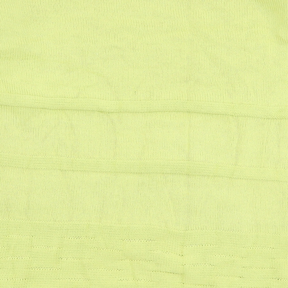 Oui Womens Yellow Round Neck  100% Cotton Pullover Jumper Size M