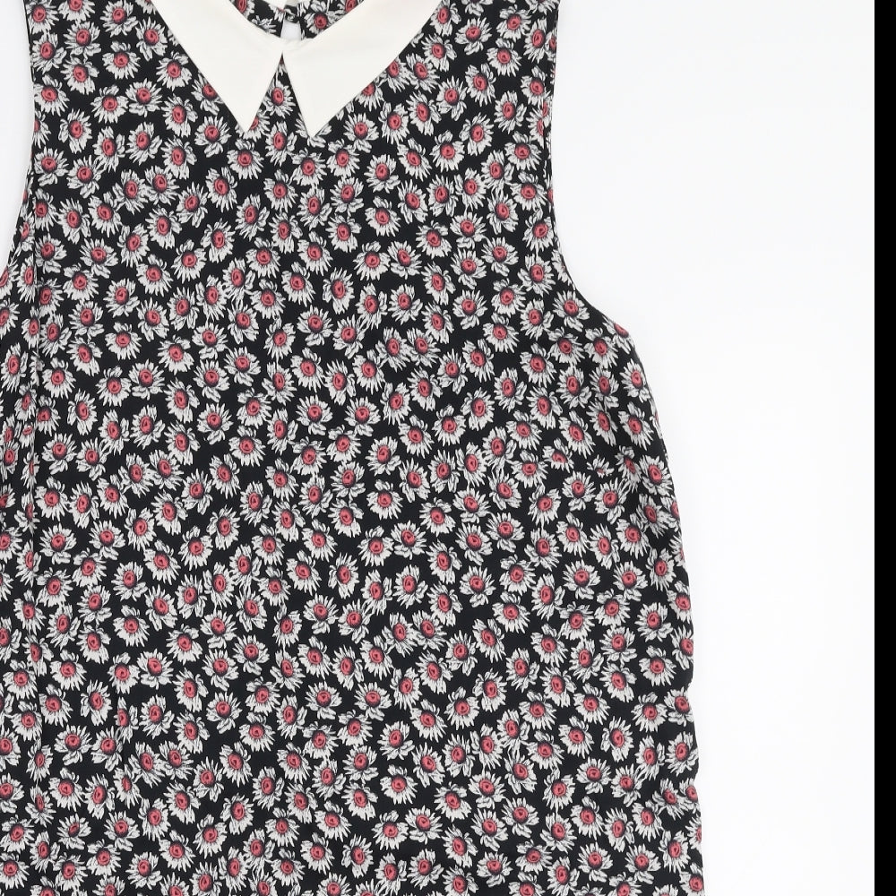 Primark Womens Multicoloured Floral Polyester Basic Blouse Size 16 Collared
