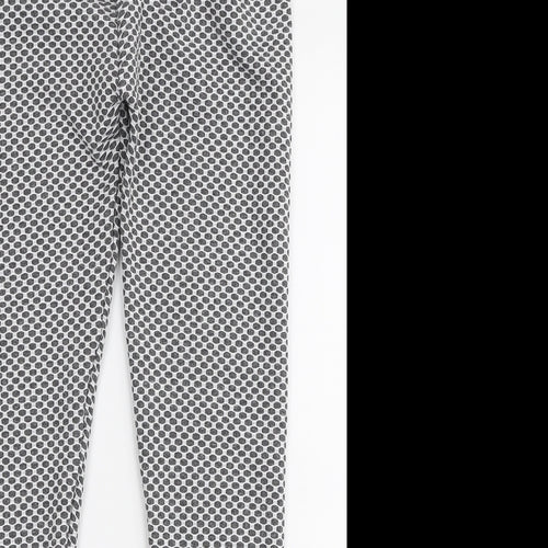 Preworn Womens Grey Geometric Polyester Capri Leggings Size M L26 in