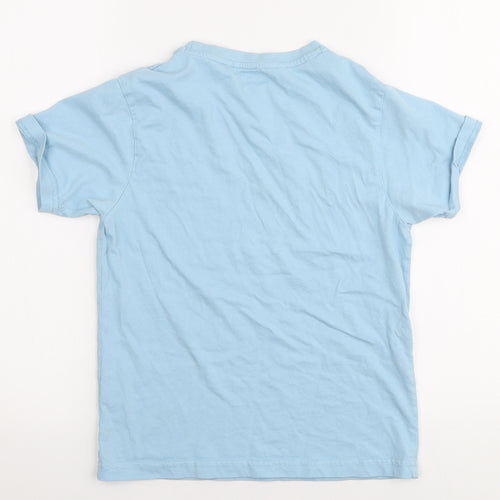 McKenzie Boys Blue  100% Cotton Jersey T-Shirt Size 11-12 Years Round Neck Pullover