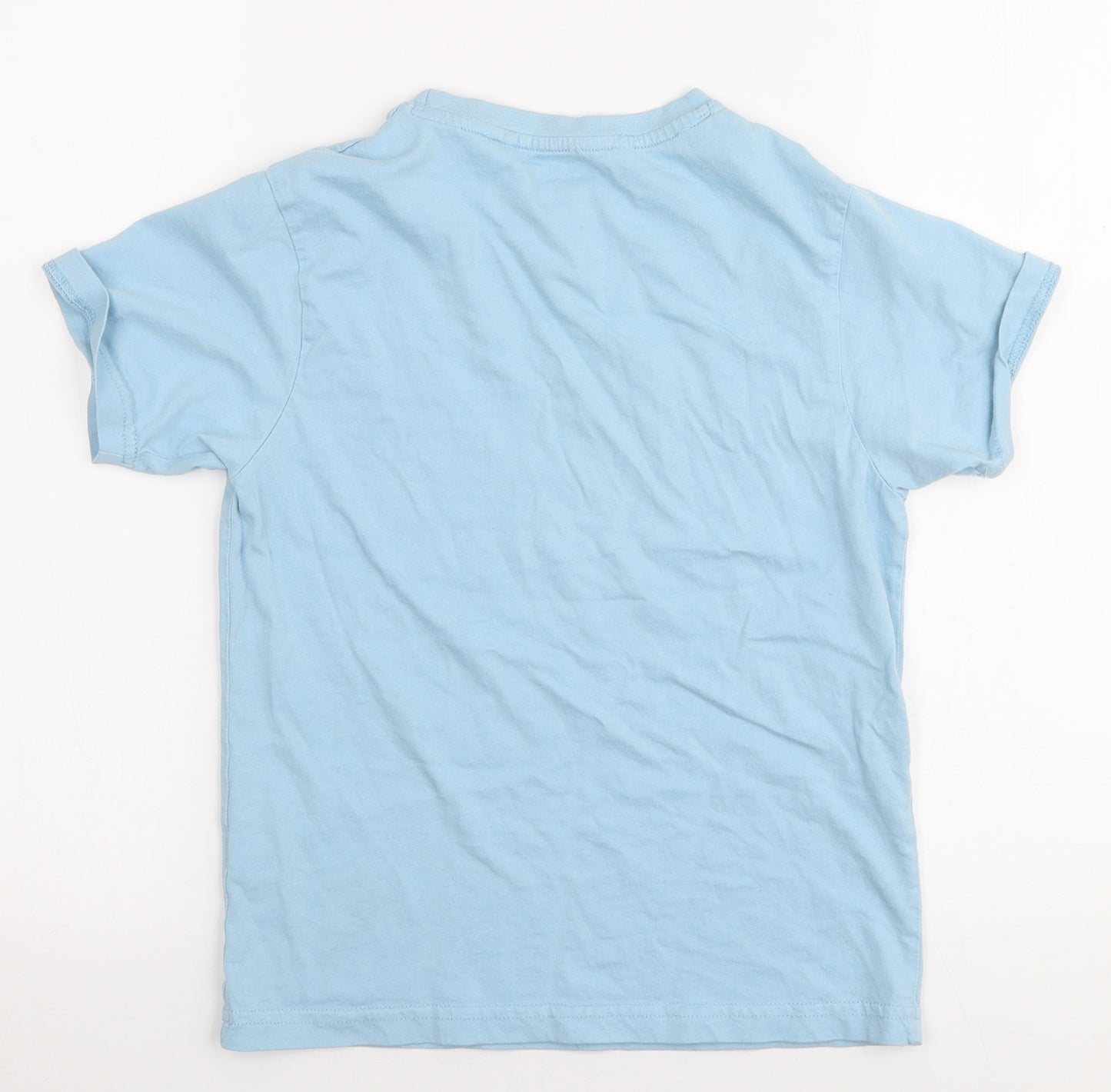McKenzie Boys Blue  100% Cotton Jersey T-Shirt Size 11-12 Years Round Neck Pullover