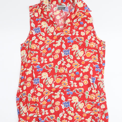 Intown Womens Multicoloured Floral Viscose Basic Blouse Size L Collared