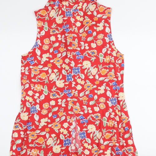 Intown Womens Multicoloured Floral Viscose Basic Blouse Size L Collared