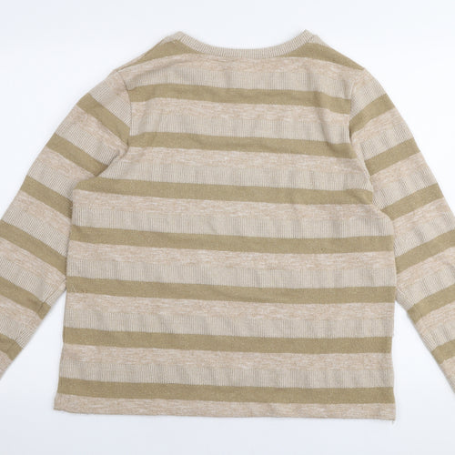 Marks and Spencer Womens Gold Round Neck  Polyester Pullover Jumper Size 18