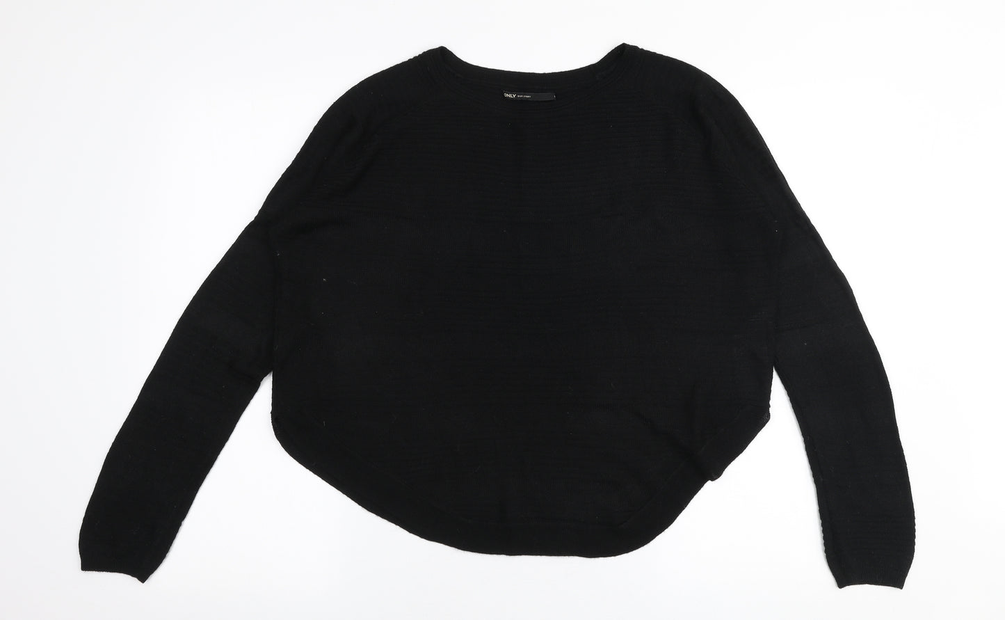 Only Womens Black Round Neck  Acrylic Pullover Jumper Size M