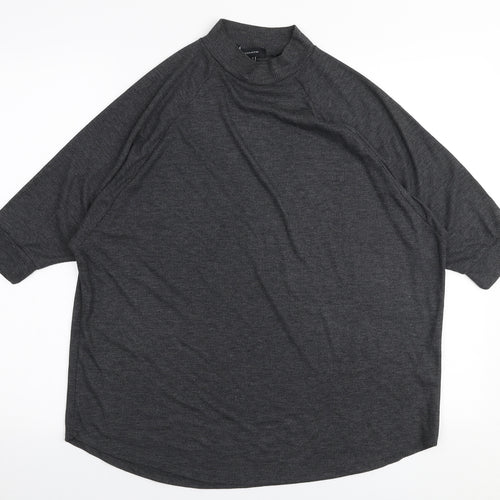 Atmosphere Womens Grey High Neck  Polyester Pullover Jumper Size 12