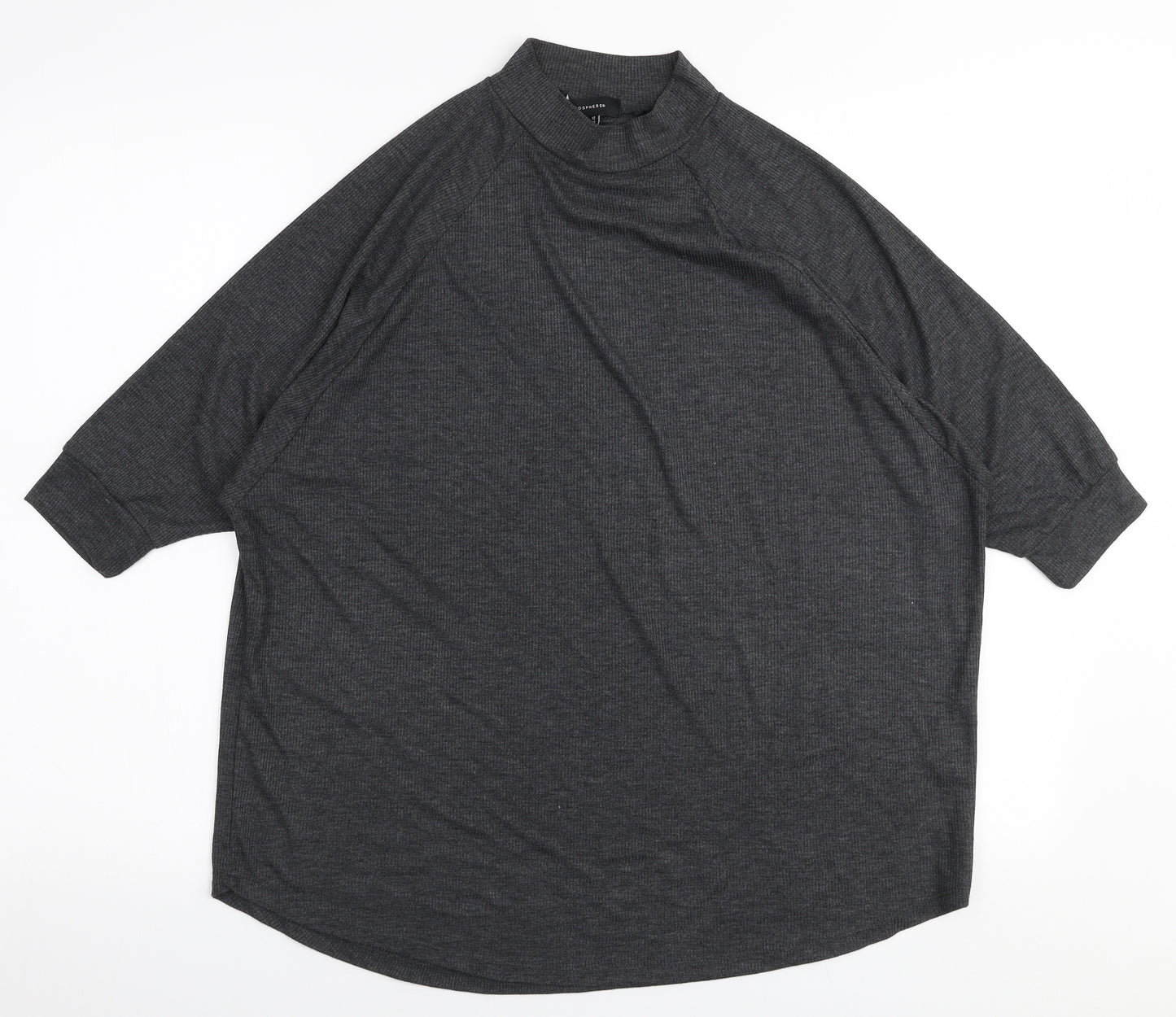 Atmosphere Womens Grey High Neck  Polyester Pullover Jumper Size 12