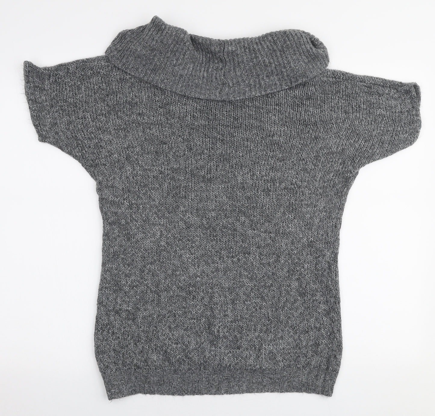New Look Womens Grey Roll Neck  Acrylic Pullover Jumper Size 10