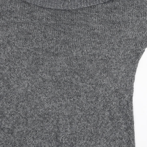 New Look Womens Grey Roll Neck  Acrylic Pullover Jumper Size 10