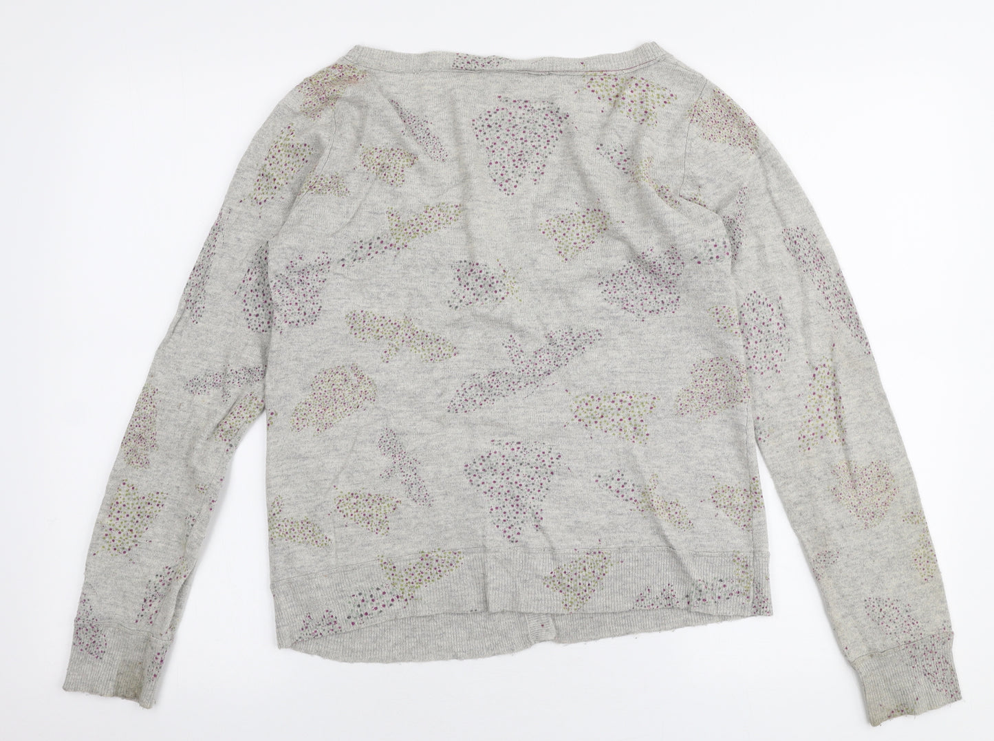 White Stuff Womens Multicoloured Round Neck  Polyester Cardigan Jumper Size 10