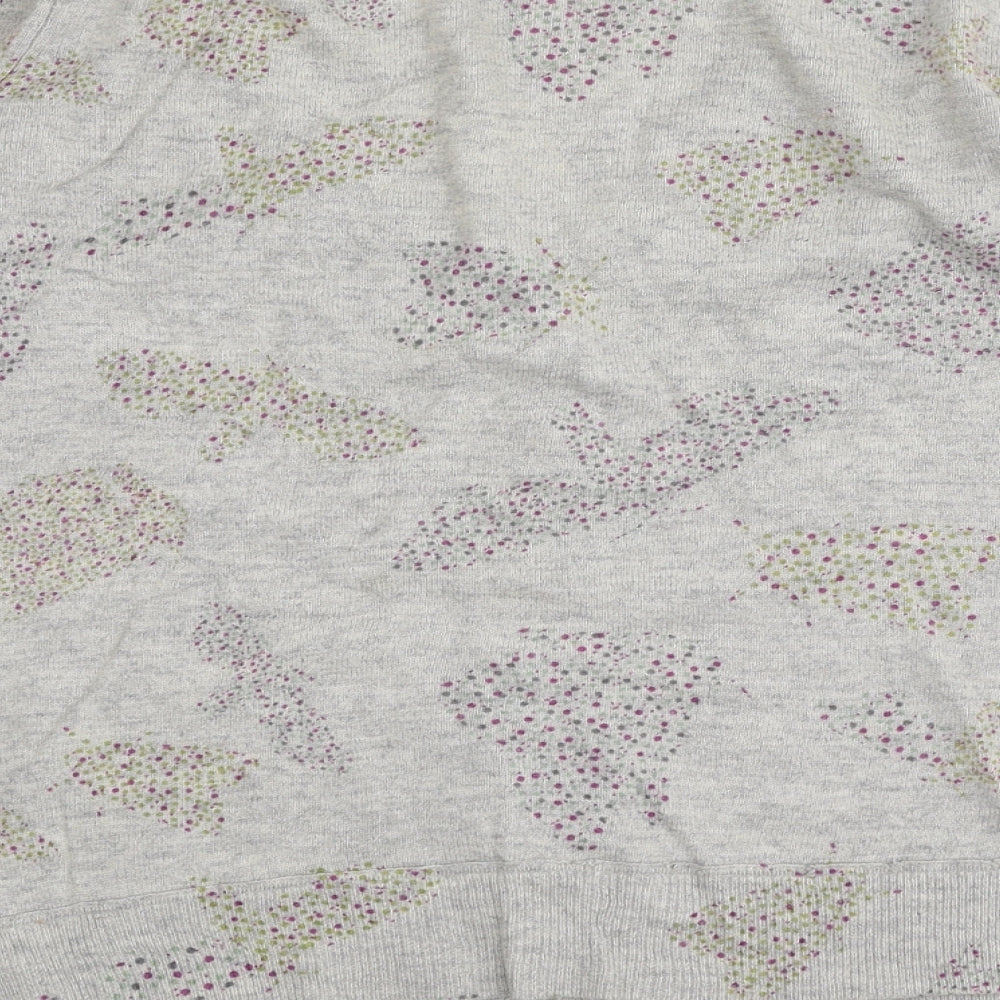 White Stuff Womens Multicoloured Round Neck  Polyester Cardigan Jumper Size 10