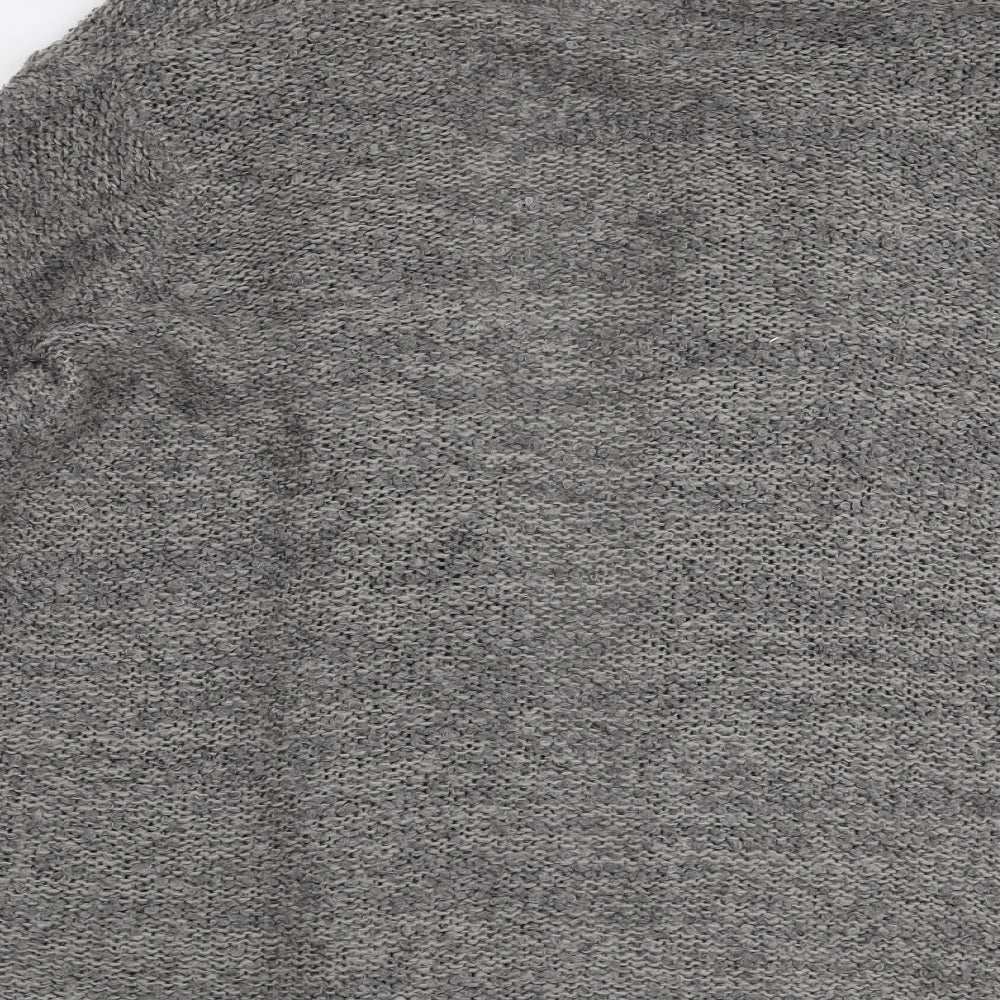 George Womens Grey V-Neck  Acrylic Cardigan Jumper Size 10