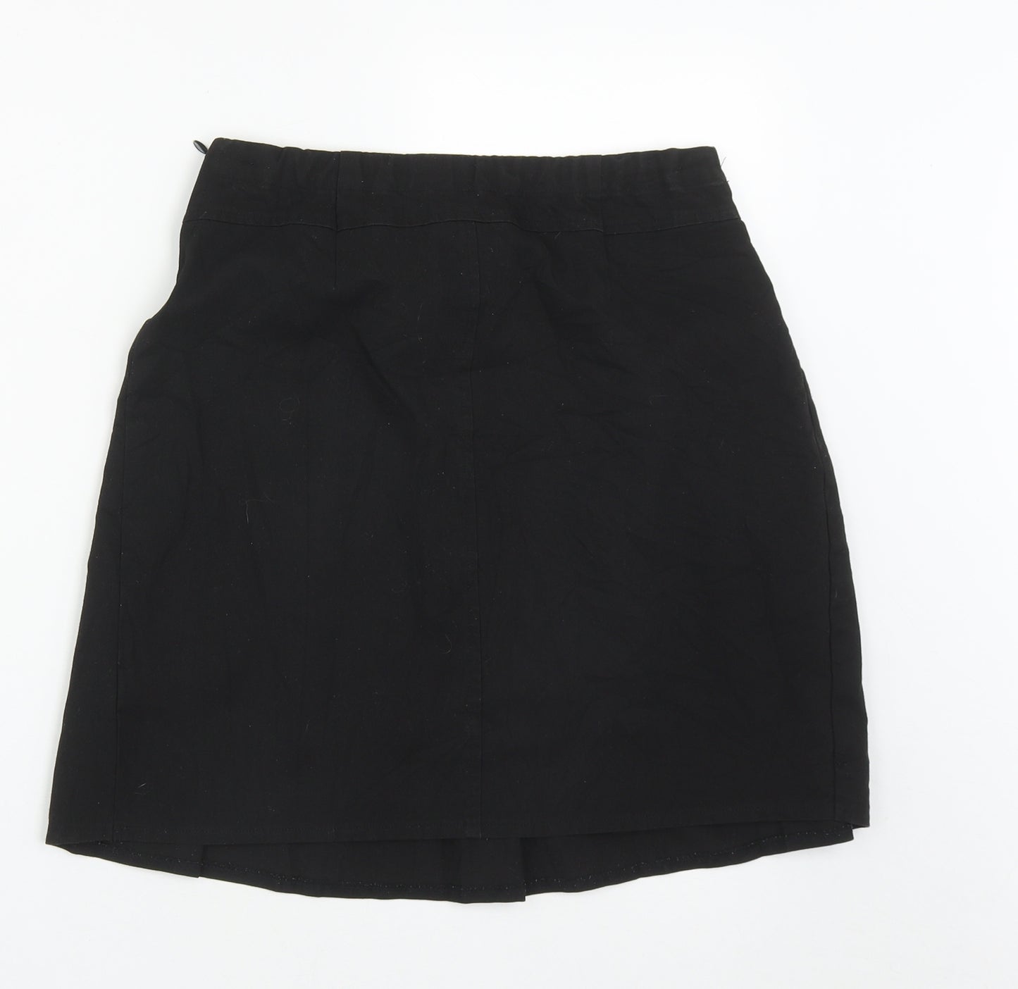 Marks and Spencer Girls Black  Polyester Pleated Skirt Size 12-13 Years  Regular Zip