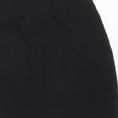 Marks and Spencer Girls Black  Polyester Pleated Skirt Size 12-13 Years  Regular Zip