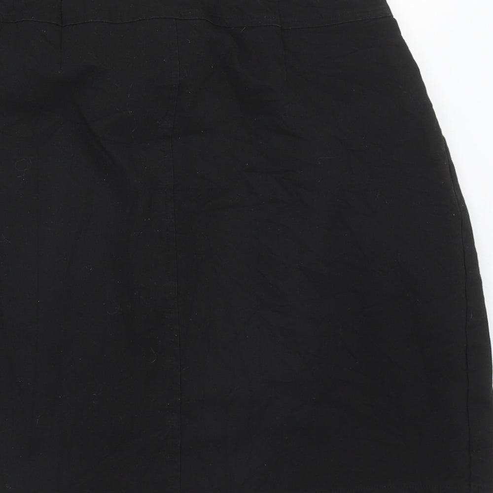 Marks and Spencer Girls Black  Polyester Pleated Skirt Size 12-13 Years  Regular Zip