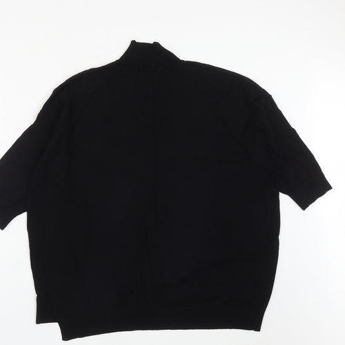 F&F Womens Black High Neck  Acrylic Pullover Jumper Size 20