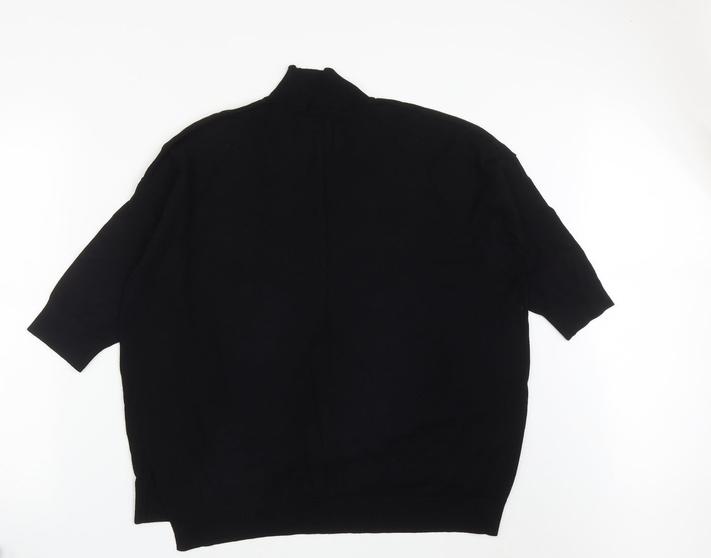 F&F Womens Black High Neck  Acrylic Pullover Jumper Size 20